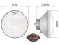 Preview: 7" H4 Headlight with Parking Light Domed Glass E checked RE.13811.00