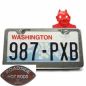 Preview: MOONEYES Red Devil License Plate Topper Autokennzeichen Nummernschild Topper