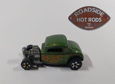Hot Wheels Model Auto 1:64 '32 Ford Grün Met. Rote Flammen 19321-7