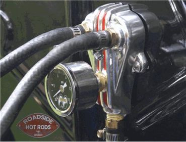 OTB-Gear Fuel Block Three Port polished Triangled 6130