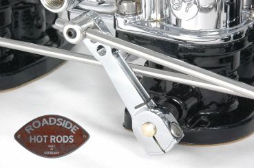 Stromberg 3x2 Progressive Linkage. 4-3/4in. Chrome