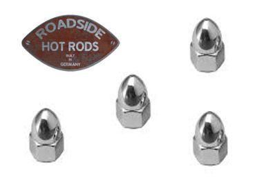 Acorn Nut Bullet-Style Kit 1/4"-28 Bullet-Style 4 Pieces 94118-93T