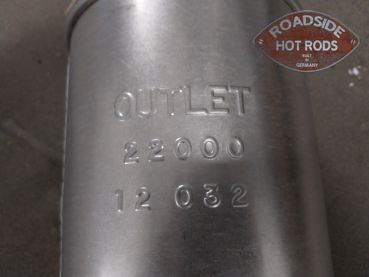 Preview: NOS Auspufftopf Schalldämpfer Rund GBR-2200-12-032