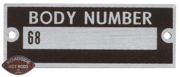 Preview: Ford Body Number Plate 1936 68-14002