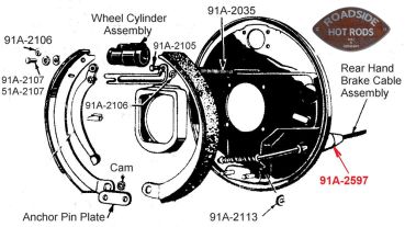 Rear Hand Brake Emergency Cable Boots 91-2597