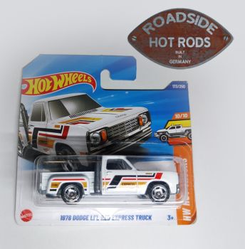 Hot Wheels Model Car 1:64 '78 Dodge Li'l Red Express Truck White 173250-10