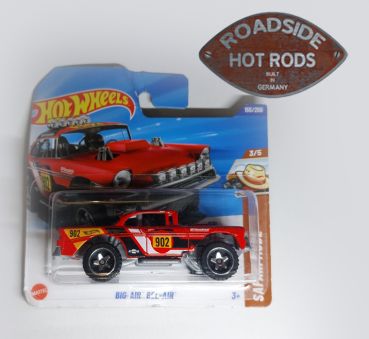 Hot Wheels Model Car 1:64 '55 Chevy Big-Air Bel Air Gasser Red 902 155250-3