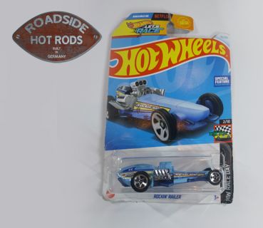 Hot Wheels Model-Auto 1:64 Rockin' Railer Baby Blau Slingshot RR75250