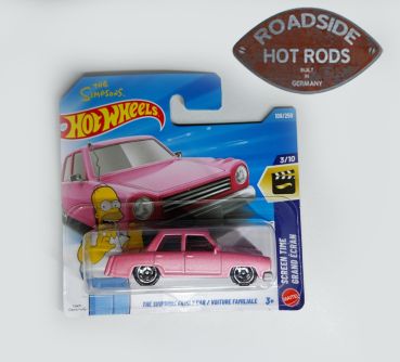 Hot Wheels Model-Auto 1:64 The Sipmpsons Family Car / Voiture Familiale Homer Screen Time Grand Écran 108250-3-10 *