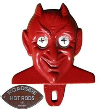 MOONEYES Red Devil License Plate Topper Autokennzeichen Nummernschild Topper