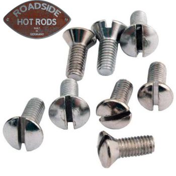 Dash Panel Instrument Screw-Set Chrome 15