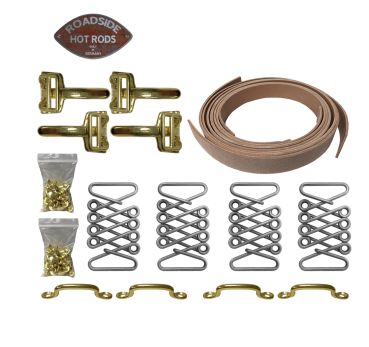 Lime Works Leather Hood Strap Stainless Steel Kit HSK1001B-RUSTIC