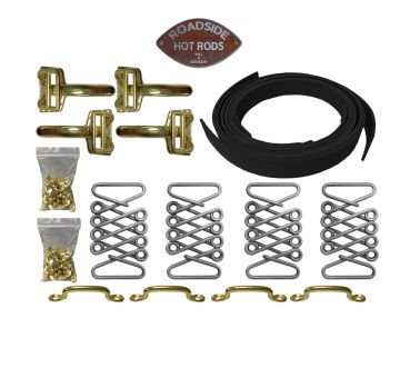 Lime Works Leather Hood Strap Stainless Steel Kit HSK1001B-BLK