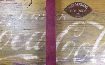 Lime Works Haubenhalter Hot Rod Feder Rote Lederbänder Edelstahl poliert Kit HSK1001SS-ROT