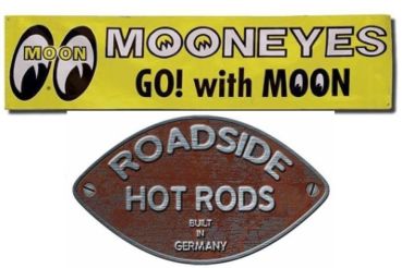 Mooneyes Vinyl Banner Gelb "GO! with MOON" MG103