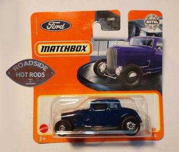 Matchbox Model Auto 1:64 '32 Ford Coupe Dkl. Blau 66100