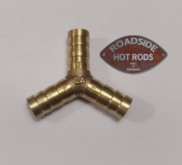 Messing Anschluss Y-Stück 3x10mm  Y-320-10