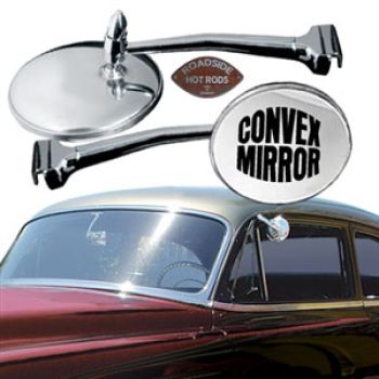 Peep Mirror Straight Convex Exterior Rearview 4" GT150SCV