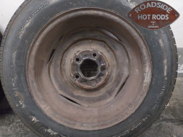 Preview: 2 Räder Reifen Weisswand Felgen Satz 15"x6 Lochkreis 4,75" 165-60-15" Ford GBR-615WW6.00-165-60