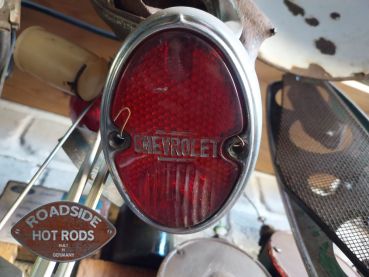 Gebrauchtes 1928-31 Chevrolet Rücklicht Austausch Rücklicht Glas mit Rahmen GBR-31MB *
