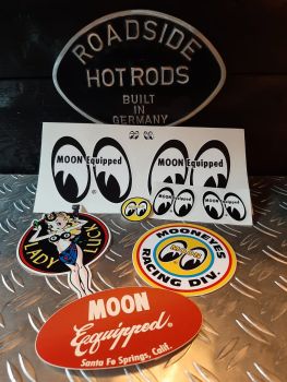 Mooneyes Sticker Decal MOON Mr. Horsepower "Clay Smith" Right CSD18R