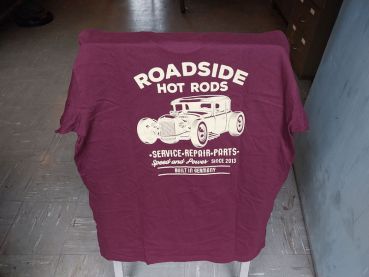 T-Shirt Roadside Hot Rods Männer "Built in Germany" Bordeaux