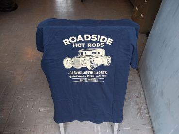 T-Shirt Roadside Hot Rods Männer "Built in Germany" Dunkel Blau