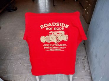 T-Shirt Roadside Hot Rods Männer "Built in Germany" Rot