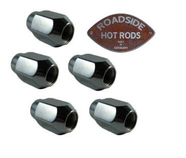 Vintage NOS Cal Custom Chrome Wheel Lug Nuts Steel 1/2" x 20 Set 5009L