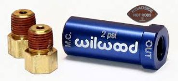 Wilwood Rückhalte Druck Ventil mit Anschluss Stücke 2 PSI Blau 260-13783