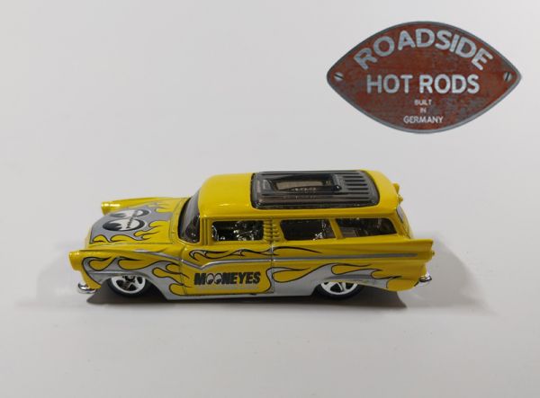 Hot Wheels Model-Auto 1:64 1972 Kombi 8 Grate MOONEYES MOON Gelb 110250-MOON