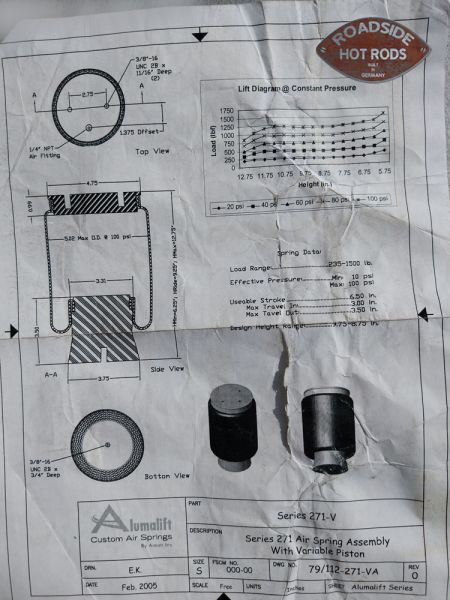 Airride Air spring Sleeve Bag ONLY 1 piece 271-VR
