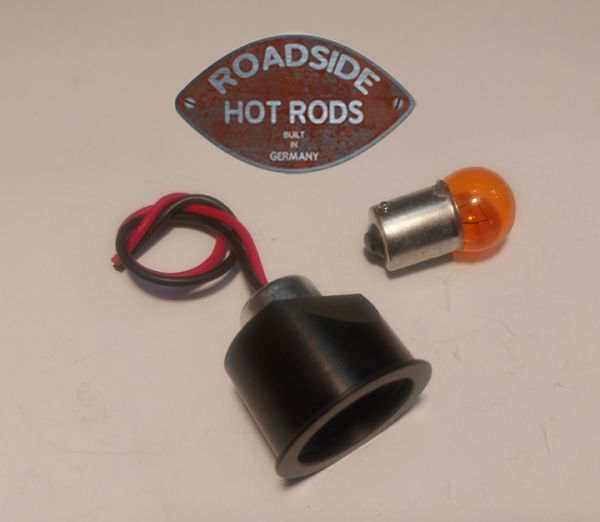 Blinker Einsatz Fassung inkl. Glühbirne BA15S Orange BE-303346 *