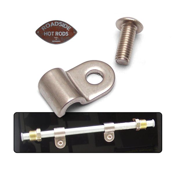 Speedway Edelstahl-Einzelleitungsklemmen Bremsleitungs Halter 3/16" Set 910-313151-3/16 *