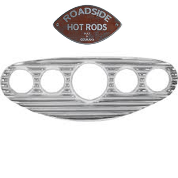 Speedway Finned Aluminum 5-Gauge Dash Panel 3-1/8 Inch 911-39500