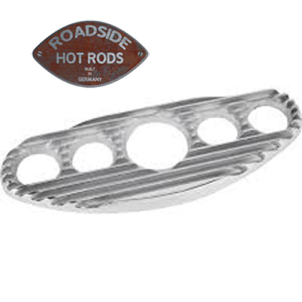 Speedway Finned Aluminum 5-Gauge Dash Panel 3-1/8 Inch 911-39500