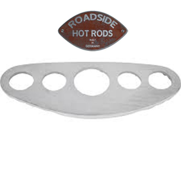 Speedway Finned Aluminum 5-Gauge Dash Panel 3-1/8 Inch 911-39500