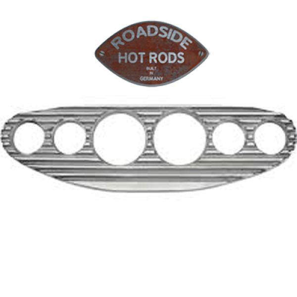 Speedway Finned Aluminum 6-Gauge Dash Panel 3-3/8 Inch 911-39510