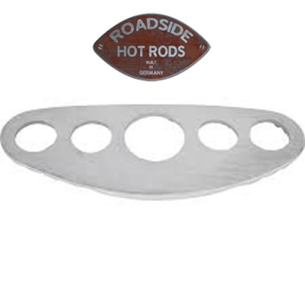 Speedway Finned Aluminum 6-Gauge Dash Panel 3-3/8 Inch 911-39510