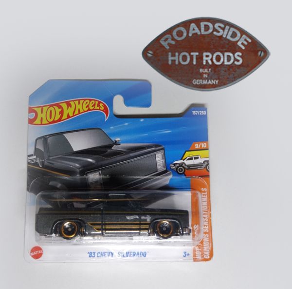 Hot Wheels Model-Auto 1:64 1983 Chevy Silverado Grey Hot Trucks Camions Sensationnels 157250-9/10