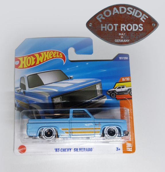 Hot Wheels Model-Auto 1:64 1983 Chevy Silverado Babyblau Hot Trucks Camions Sensationnels 157-250-9/10 *
