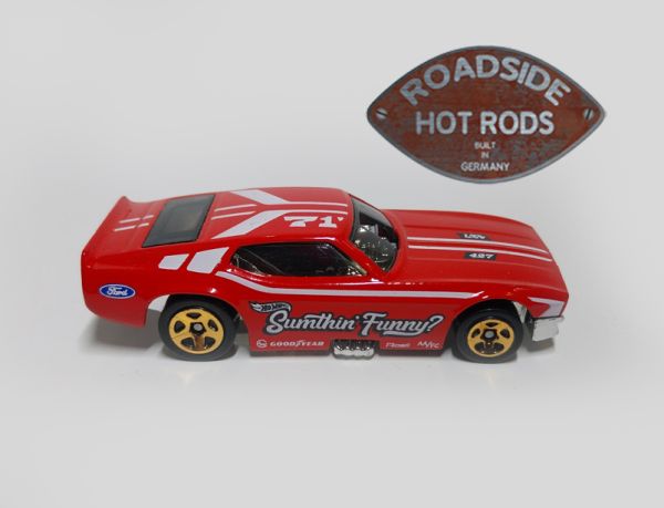 Hot Wheels Model-Auto 1:64 1971 Mustang Funny Car Rot "Sumthin Funny" 175250-4-O