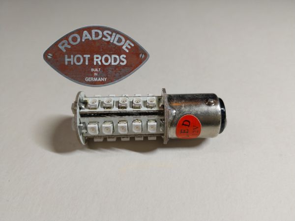 LED Lampe Rot 12V BAY15D 78278