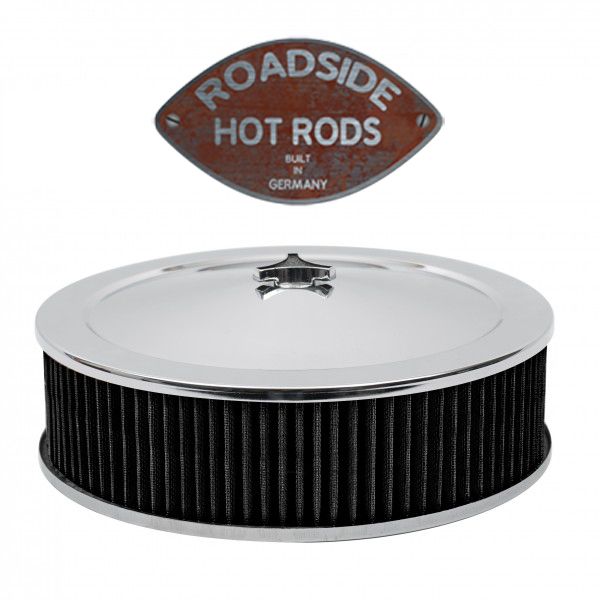 Air Filter 14" x 4" High Chrome with Inlay 4BBL UP9632