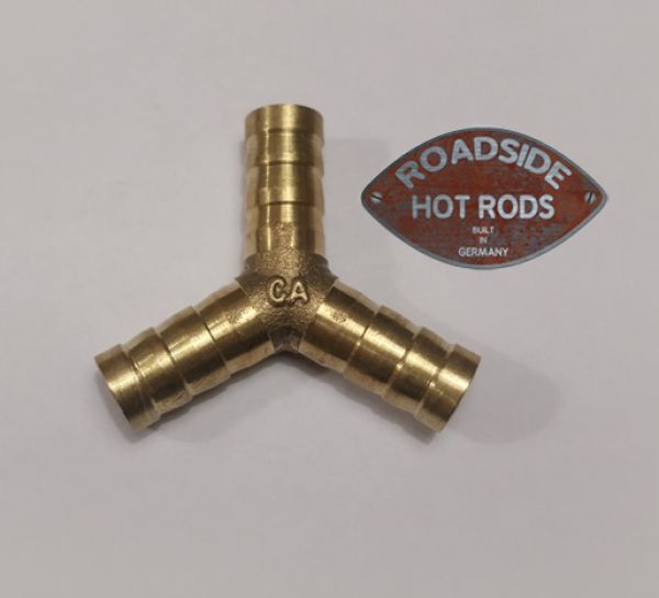 Messing Anschluss Y-Stück 3x10mm  Y-320-10 *