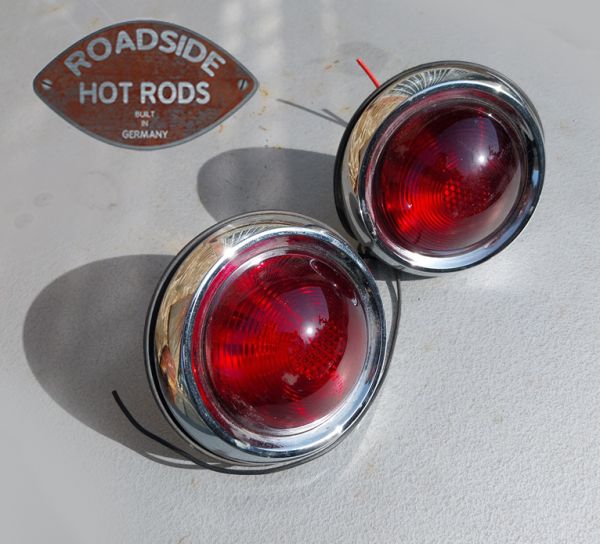 Used 1950 Pontiac Red Tail Light Assemblys Set GBR-37050