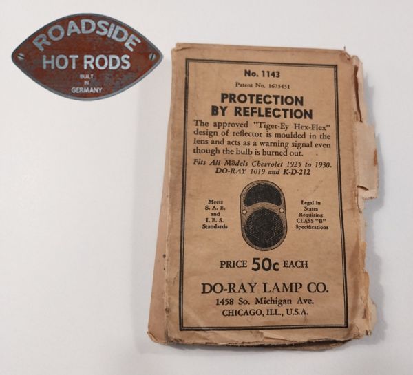 NOS 1925-30 Chevrolet alle Modelle Rücklicht Austausch Rücklicht Glas  1019-H *