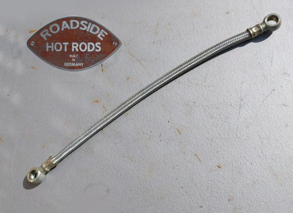 Hydraulik-Schlauch Flechtgewebe Edelstahl Banjo 400mm Lang AA-400-14-14 *