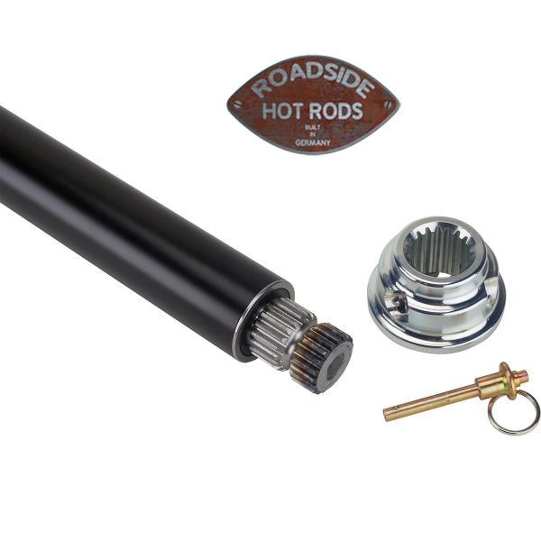 Speedway 3-Bolt Black Steel Steering Column 3/4" DD-28 Inch Length 910-32311-28