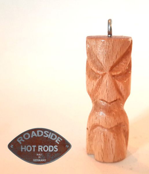 Tiki Holzfigur Hot Rod Deko Schaltknauf Schalthebel Schlüsselanhänger D25x70 Tiki10